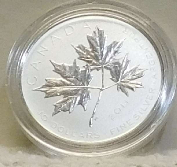 Canada: 2011 $10 Silver (Hf Oz) Maple, Rev PRF