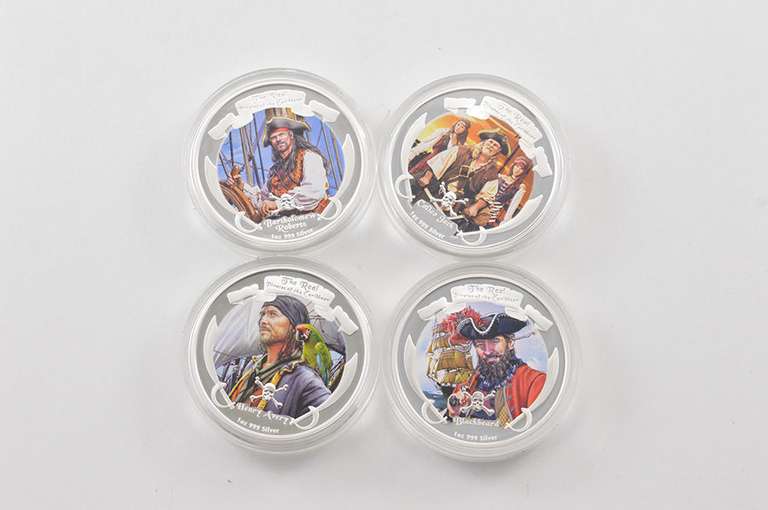 2011 Niue $2 1 Oz .999 Fine Silver - 4 Coin Set - Fancy Display & COA