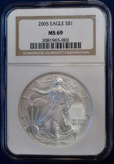 2005 American Silver Eagle NGC MS69