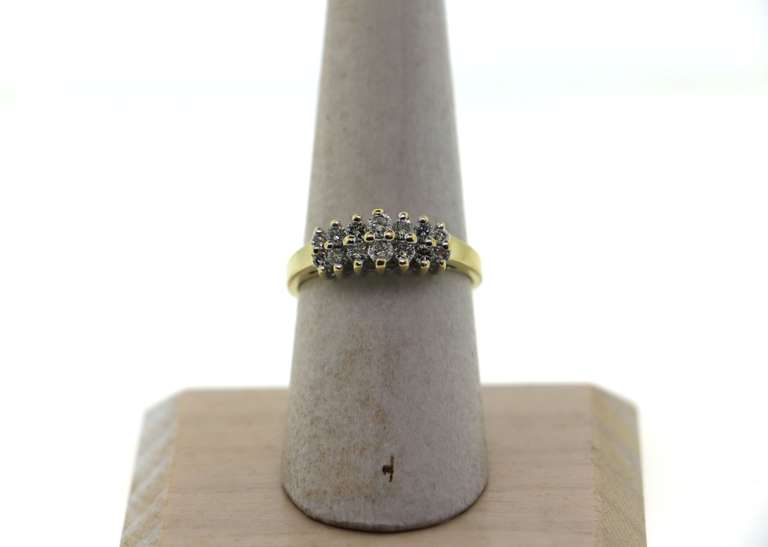 Beautiful 14k Gold Crown Diamond Ring