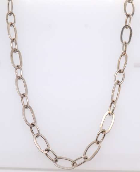 Sterling Silver Link Chain Long Necklace