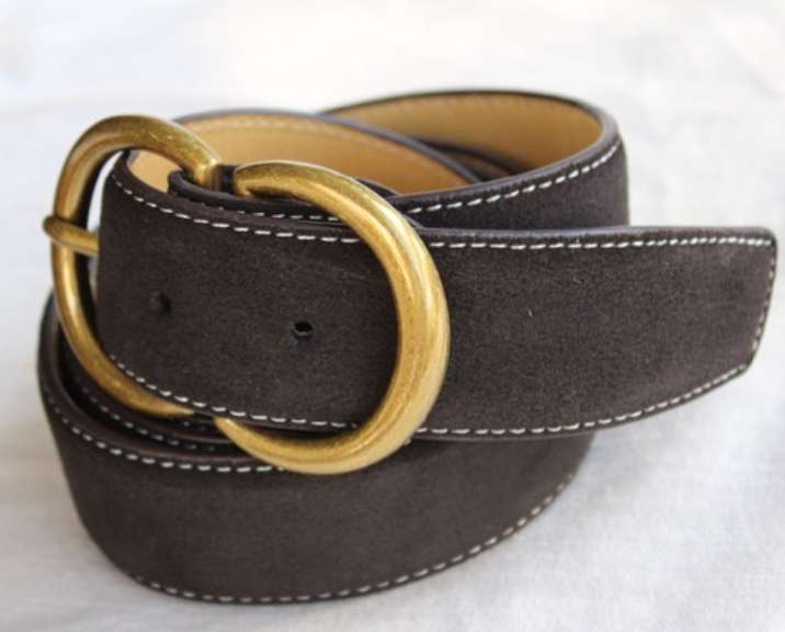 Classy Fine Quality Suede Belt, Made In Italy