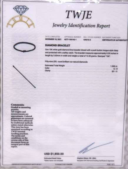 Elegant White Gold Illusion Set Diamond Tennis Bracelet