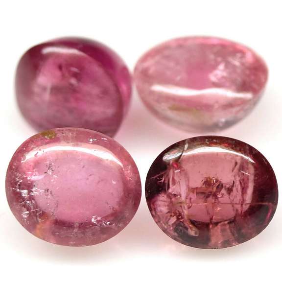 Dynamic 7.65ct Pink Tourmaline cabochon set