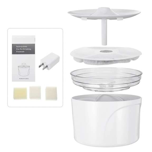 2.5L Automatic USB LED Night Light Pet Water Fountain