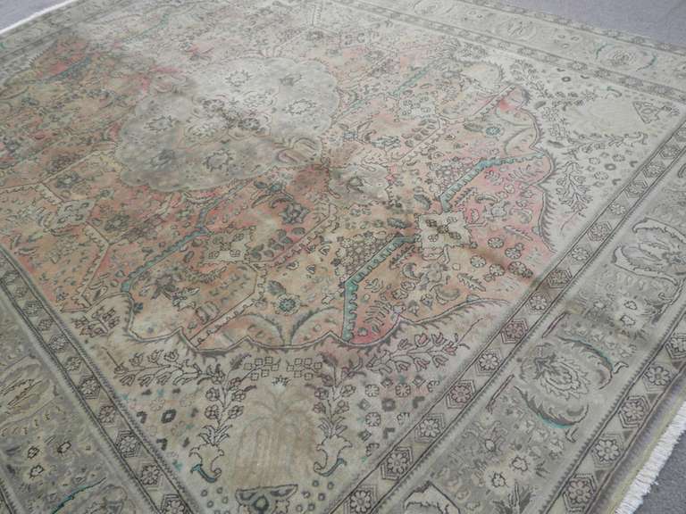 Semi Antique Persian Tabriz 9.7x12.11