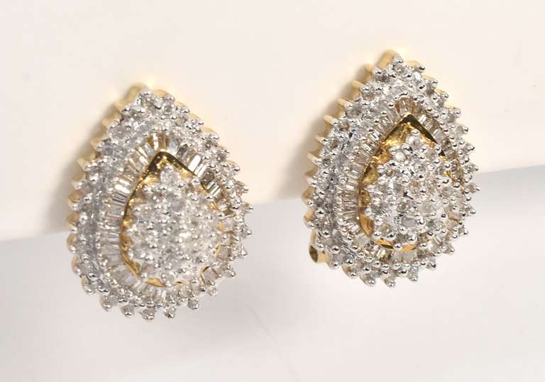 Sparkling Diamond Cluster Earrings