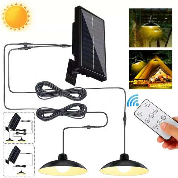 Solar Pendant Light with Remote Control IP65 Waterproof