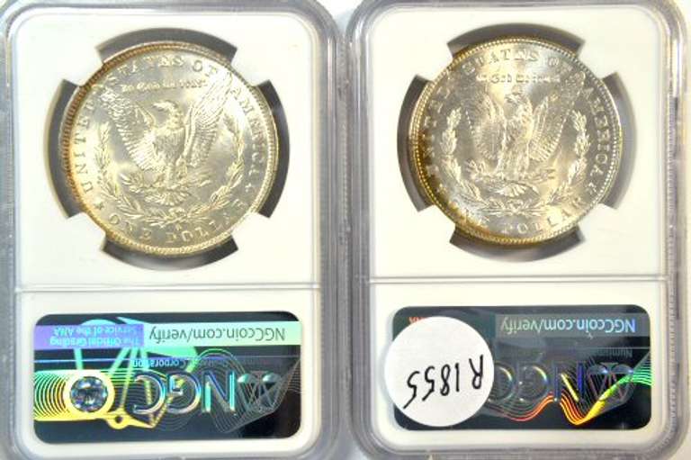 Great NGC MS64 1884-O & 1885 Morgan Silver Dollars