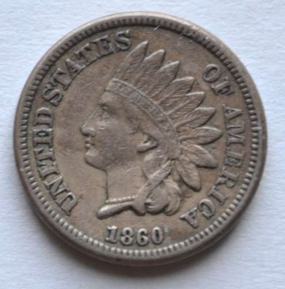 1860 Round Bust Indian Cent