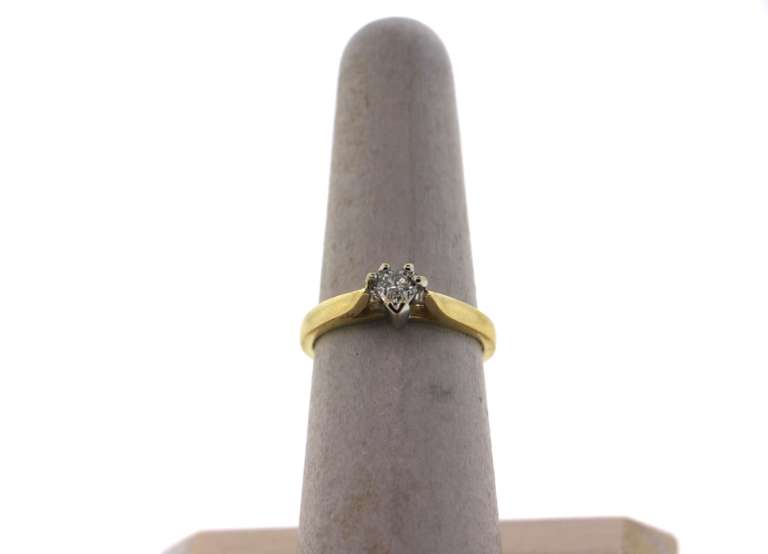Cushioned Sole Diamond Ring with 14k Gold