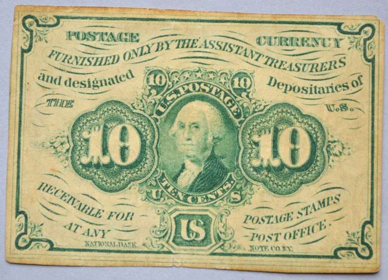 10 Cent First Issue Fractional Currency Note