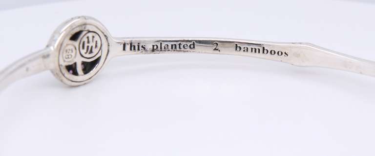John Hardy Bamboo Collection Three Station Amethyst Bracelet