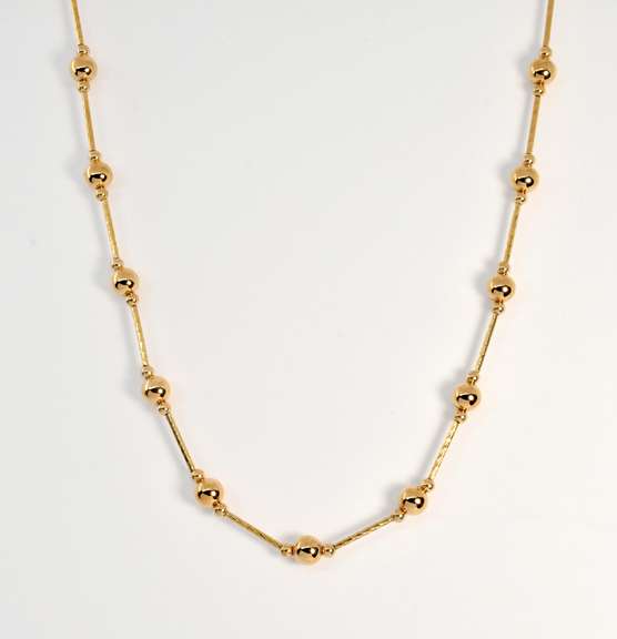 Sparkling Bar and Ball Necklace