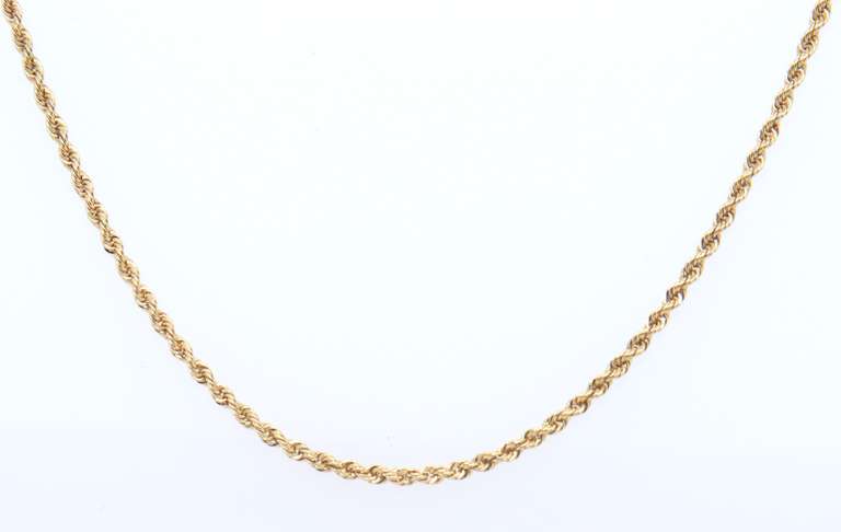Simple Yellow Gold Curb Link Chain Necklace
