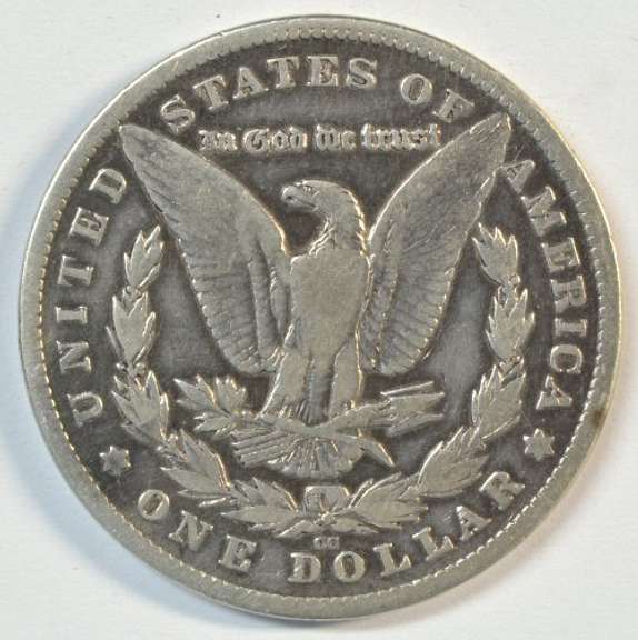 Very scarce 1880-CC Morgan Silver Dollar. Key date