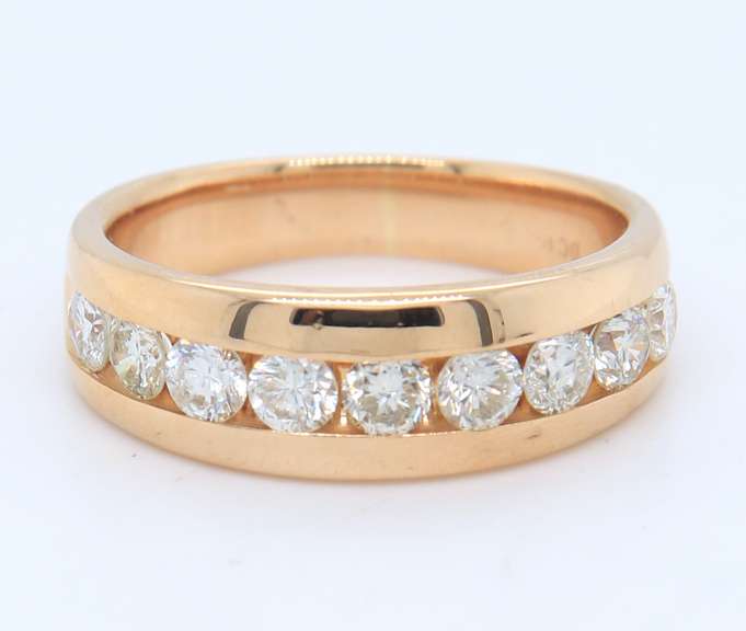 Incredible Yellow Gold Channel Set Diamond Band