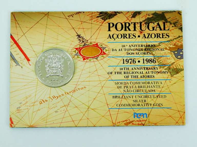 Portugal Acores-Azores Uncirculated 925 Silver Coin