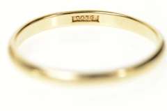14K Yellow Gold 3.0mm Classic Men's Simple Wedding Band Ring