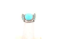 Fancy 18KT White Gold Turquoise Ring