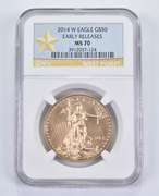 MS70 2014-W $50 American Gold Eagle - Early Releases - Graded NGC