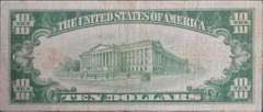 Series Of 1928 $10 Gold Certificate, Circulated. FR.2400