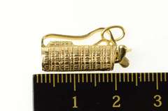 14K Yellow Gold 3D Articulated Golf Club Bag Golfer Charm/Pendant