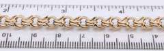 Gleaming 14KT Double Link Charm Bracelet