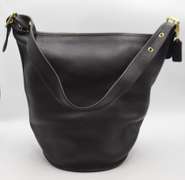 Coach Black Leather Duffle Sac