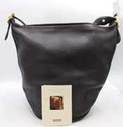 Coach Black Leather Duffle Sac