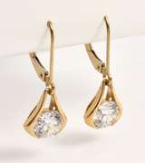 Pretty 14k Dangling CZ Earrings