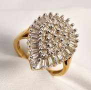 Showy Pear Shaped Diamond Clusterr