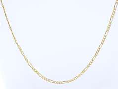 Simple Yellow Gold Figaro Link Chain Necklace