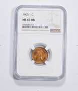 MS63 RB 1905 Indian Head Cent - Graded NGC