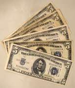 5$ 1934 Seies $5 Silver Certificates
