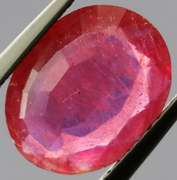 Rich imperial red 3.78ct oval cut Ruby