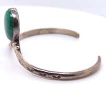 Sterling Silver Malachite Bangle