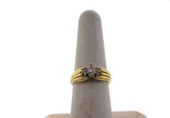 Impressive Oval Diamond Cluster Ring with 14k Gold
