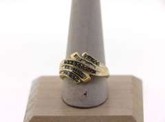 Contemporary Quintuple Channel Set 14k Gold Diamond Ring