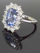 GIA Certified Unheated Blue Sapphire Ring