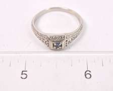 Lovely Aquamarine Ring in 14K White Gold