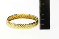 18K Yellow Gold David Yurman Ornate Cable Band Bangle Bracelet
