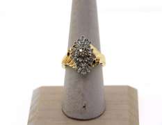 Classic 14k Gold Diamond Cluster Ring
