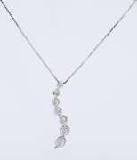 Brilliant White Gold Diamond Journey Pendant on Chain