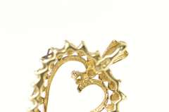 10K Yellow Gold Classic Two Tone Heart Love Symbol Pendant