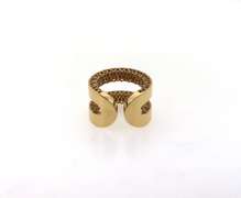 Thick Handmade Italian 14k Gold Contemporary Style Ring