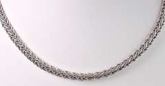 Incredible French Made Braided Necklace in Sterling Silver