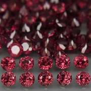 Amazing 7.01ct round cut top violet red Garnet set