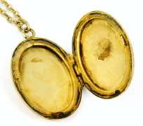 Vintage Engraved Gold Filled Locket & Chain
