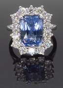 GIA Certified Unheated Blue Sapphire Ring